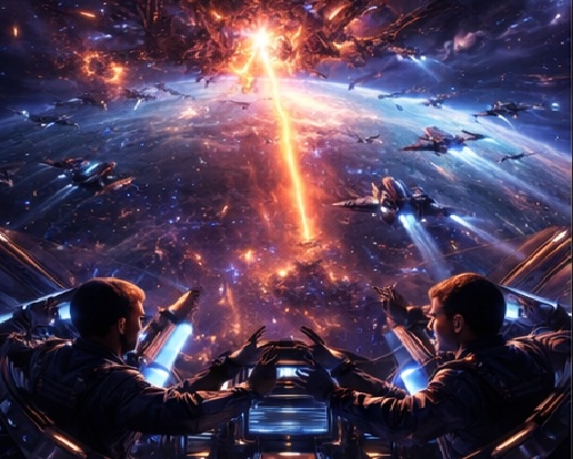 Billy leading the decisive breakthrough against the alien command core in the turning point of the war