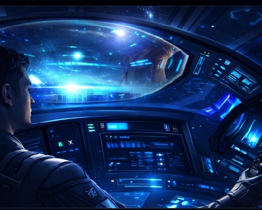 Inside the starfighter cockpit